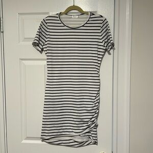 Black and White Striped Dress